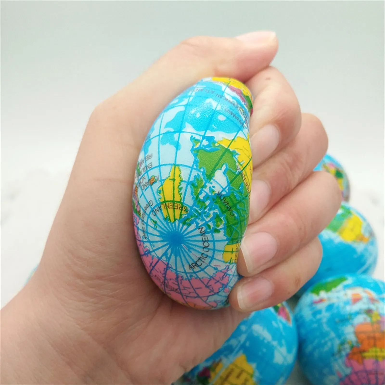 

Stress Relief Elastic Ball Anti-stress Ball Globe World Map Adult Children Intimate Toy Baby Montessori Educational Toys 76mm