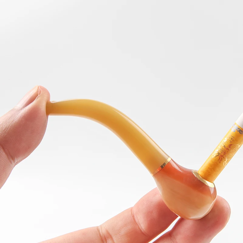 8 см бычий Рог табачные трубы оптовая продажа дешевые курительная трубка