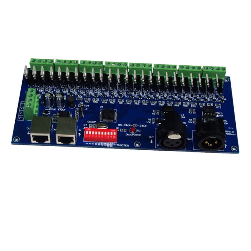 DC12-24V 8 групп 24 канала dmx512 декодер Высокая частота 3CH DMX512 led RGB пульт дистанционного