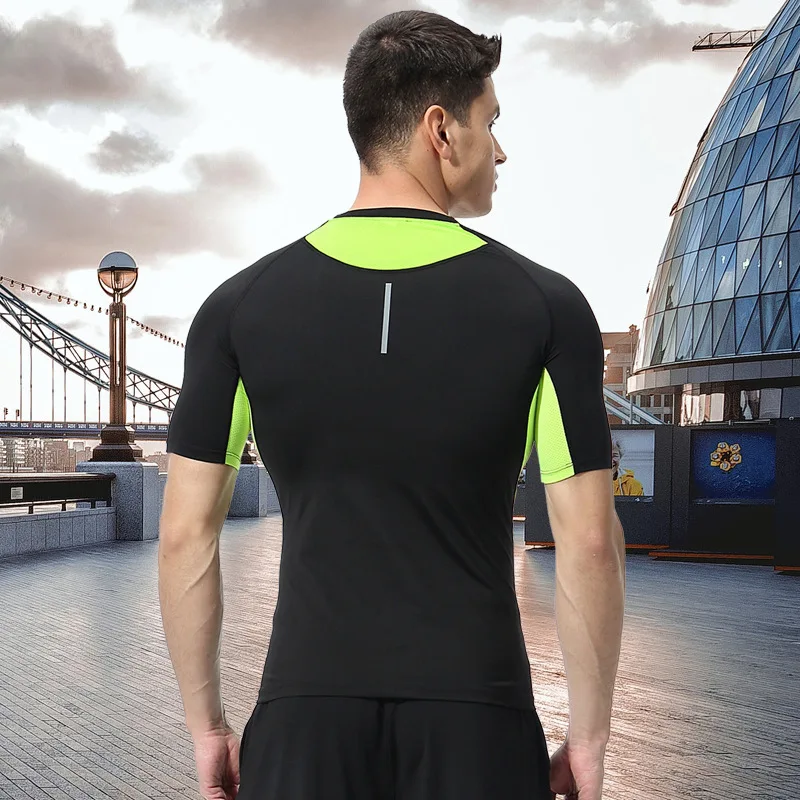 

Mens Gym Running Compression T shirts PRO Top Jogging Fitness Short sleeve Shirt Quick-Dry Sports Outdoors Sportswear
