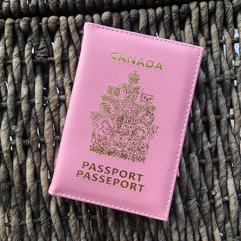 travel accessories canadian passport cover protector pu leather covers for passport drop shipping free global shipping
