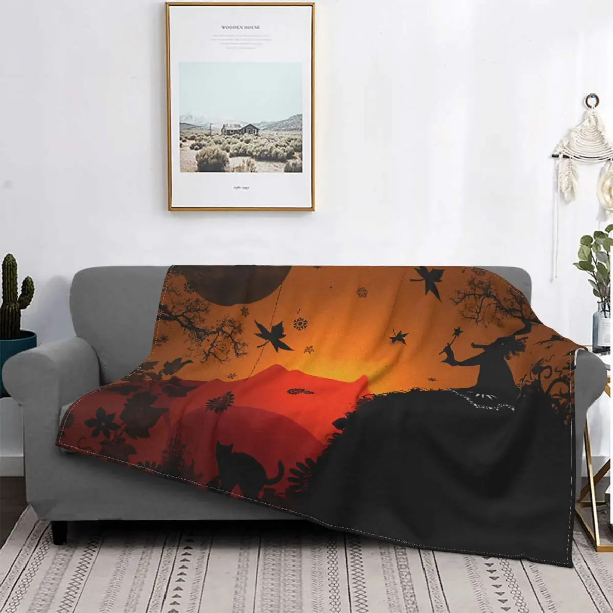 Страшное одеяло на Хэллоуин коралловый флис плюшевое летнее мультяшное с тыквой