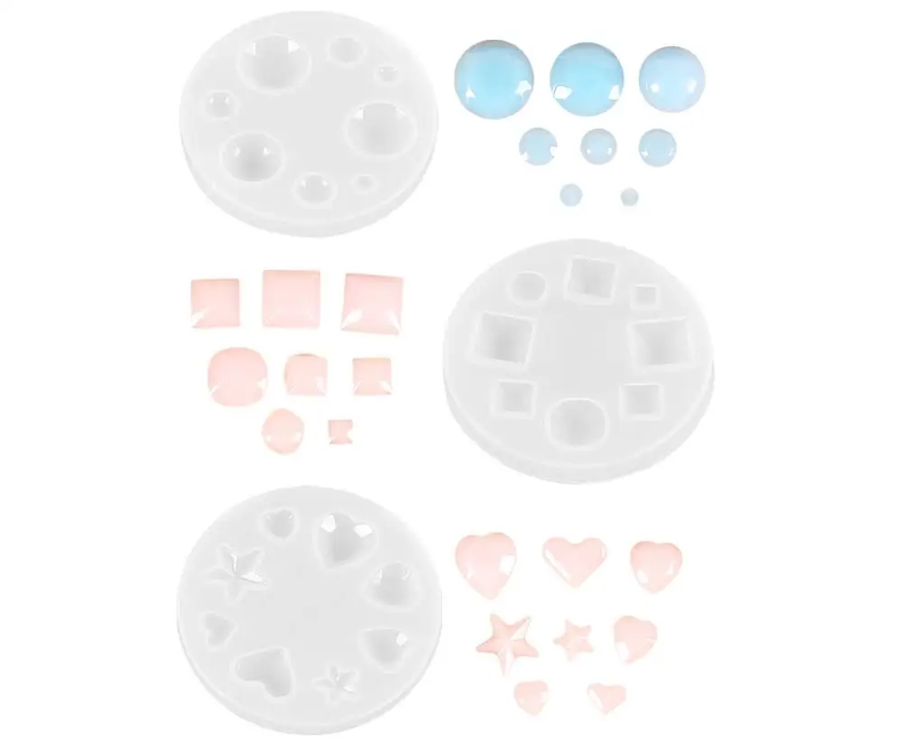 Формы для круглых звезд и кабошонов ювелирные изделия из смолы подвеска с