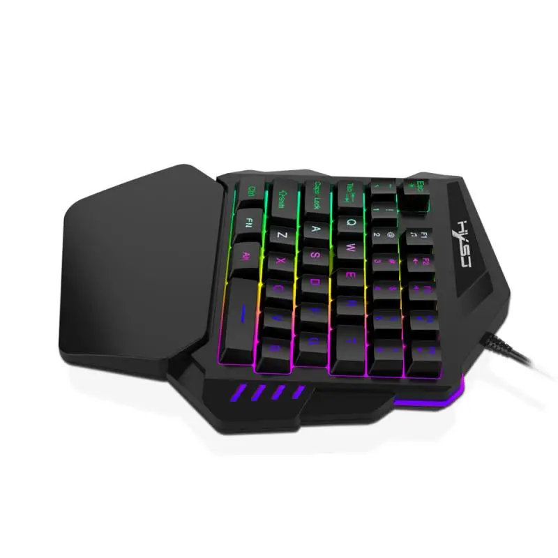 35 keys one handed rgb mechanical gaming keyboard led left hand mini keypad for mobile game pc ps4 xbox lol pubg games free global shipping