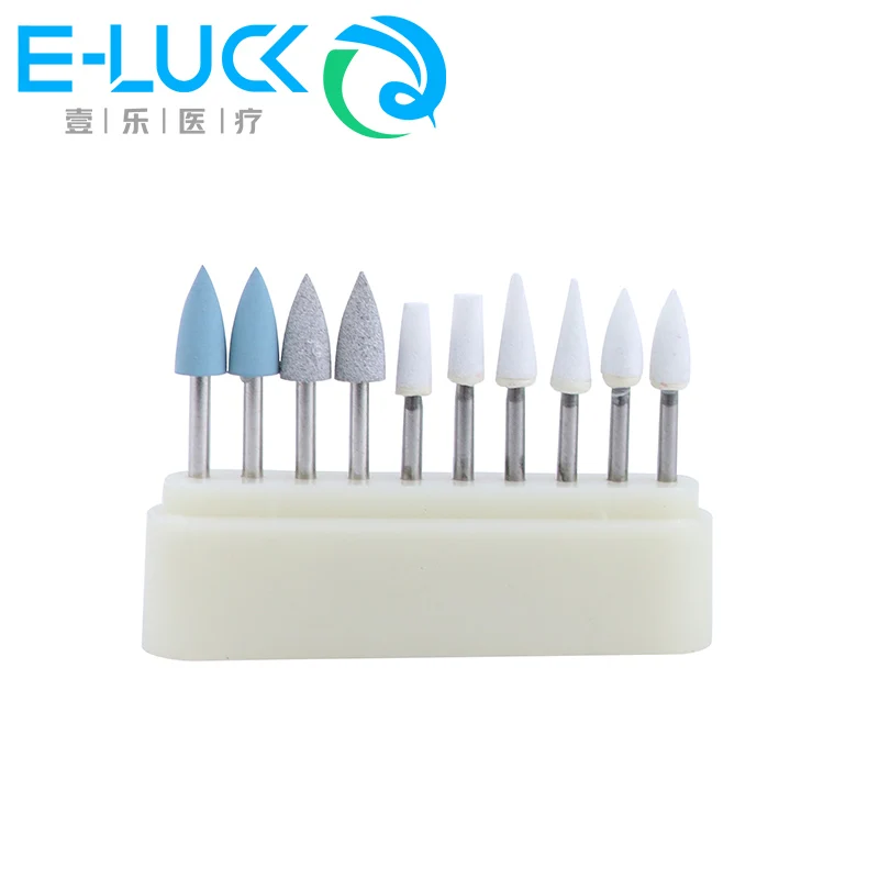 

10PCS/Box Dental Diamond Burs composite finish and polish Silicone Rubber Prophylaxis Polishing FG Shank #4109