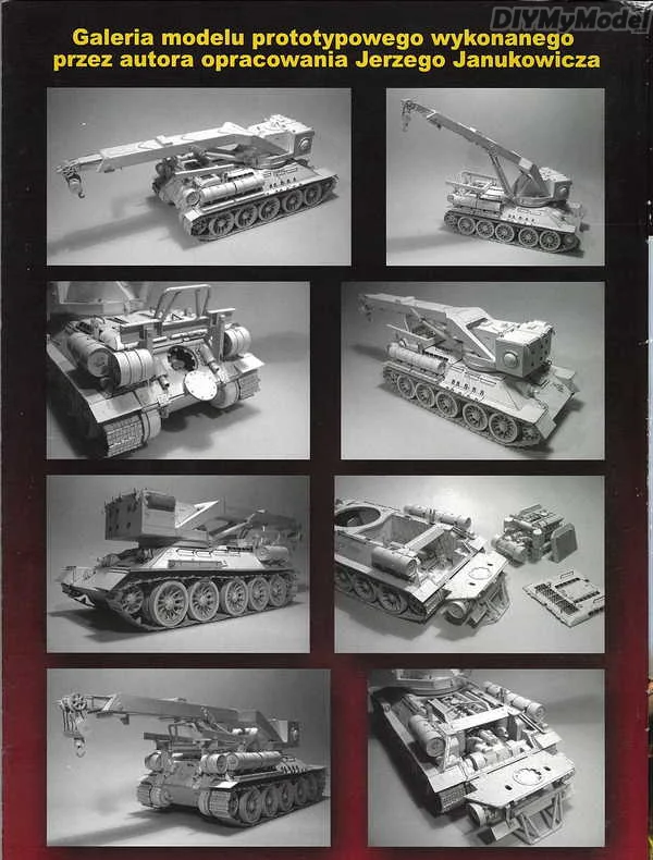 DIYMyModeI-veh&iacute;culo de mantenimiento de tanques de la Uni&oacute;n jt-34, KIT de modelo de papel hecho a mano, rompecabezas de juguete hechos a mano, accesorios de pel&iacute;cula-1