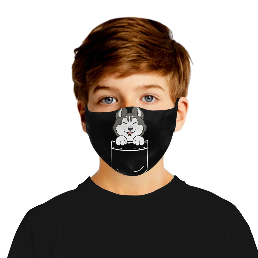 1 шт. детская многоразовая маска для лица с принтом| |