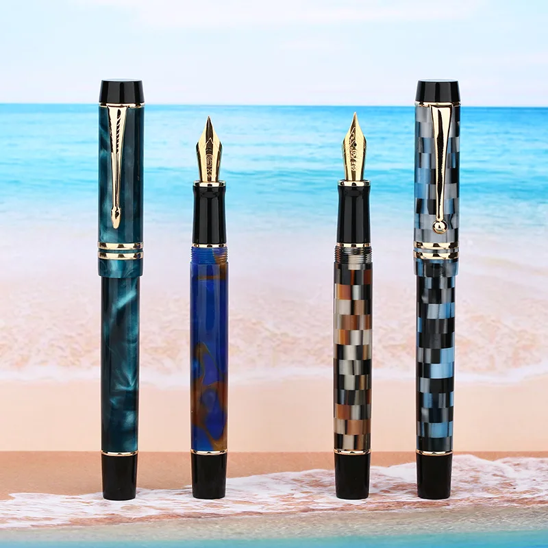 Новая авторучка Moonman M600S Celluloid F Nib с конвертером Отличная модная офисная в подарок