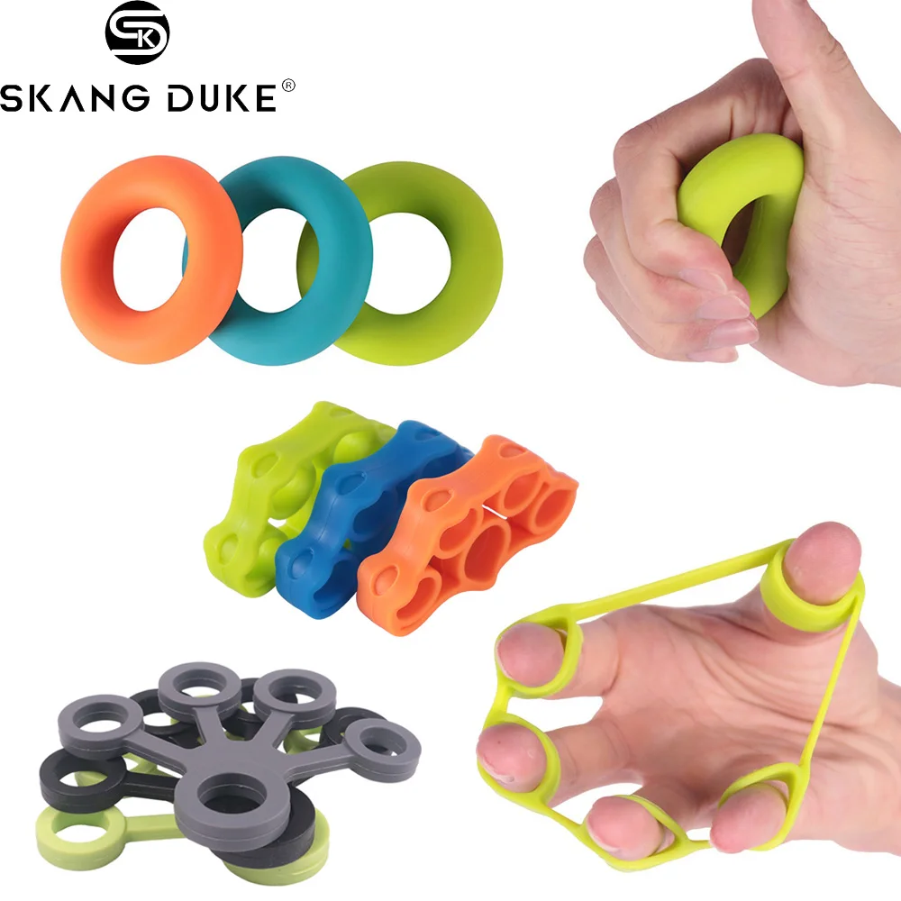 

1PC Finger Hand Grip 3kg-5kg Silicone Strength Trainer Ring Gripper Expander Finger Workout Fitness Training Power Hand Grips