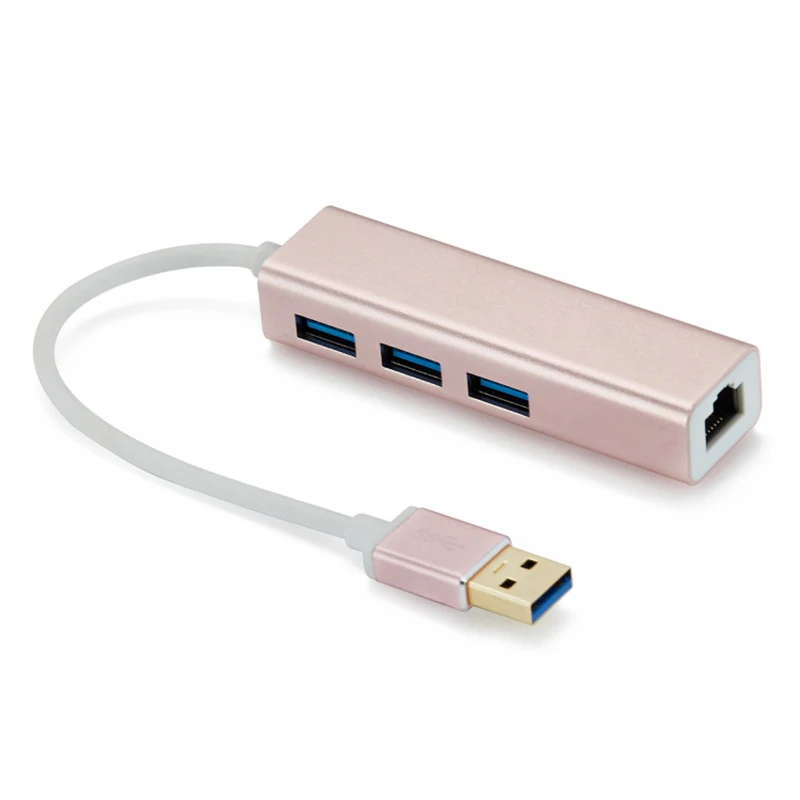 Многофункциональный USB 2 0 концентратор RJ45 Plug and Play портативный для ноутбука ПК