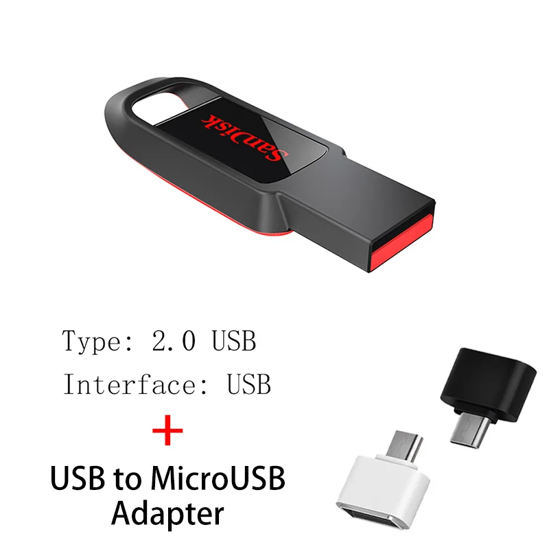 Z61 A Флеш-накопитель USB sandisk 32, 64, 128, 16 ГБ, мини-накопитель 128 ГБ, 64 ГБ, 32 ГБ, 16 ГБ, флеш-накопитель 2,0, USB флешка, диск на ключ, память для телефона - Цвет: Z61 A