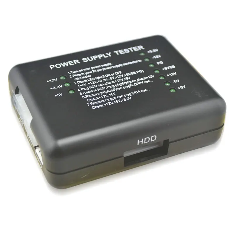 

Тестер источника питания 20/24 Pin для PSU ATX SATA HDD тестер Измеритель измерительная Светодиодная индикация диагностический инструмент тестирова...
