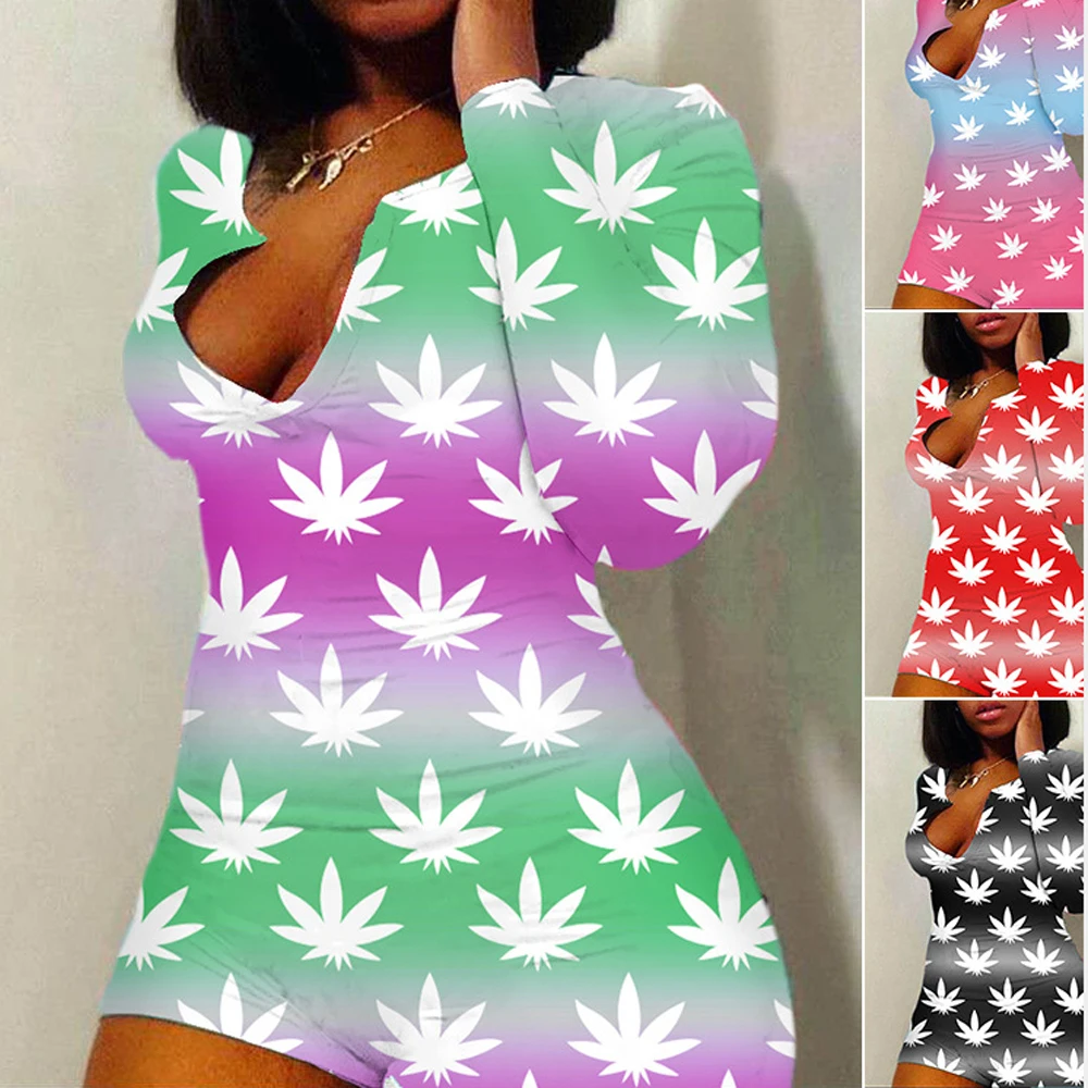 

2021 сексуальный женский Облегающий комбинезон с V-образным вырезом, боди на пуговицах, шорты, комбинезон, трико, боди с длинным/коротким рукав...