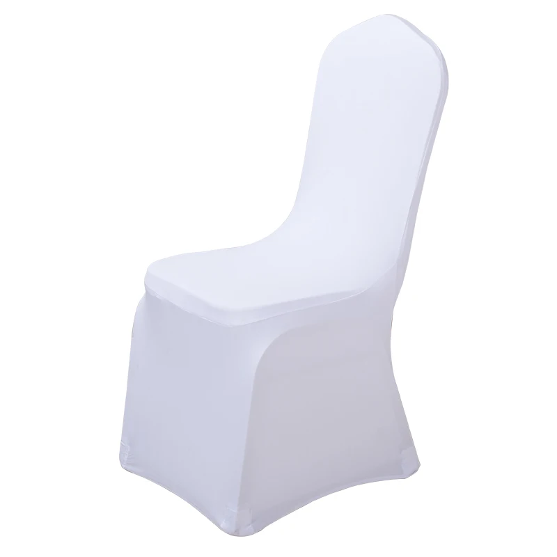 

Универсальные чехлы на стулья из эластичного полиэстера и спандекса белого цвета для стула для свадебной вечеринки, 50 шт.