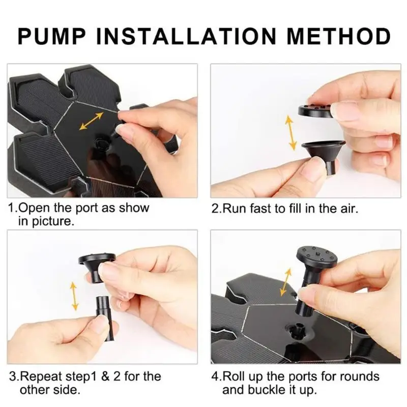 

Solar Fountain 4 Nozzles Petal 7v/1.4w Monocrystalline Silicon Solar Panel Outdoor Courtyard Pool Fountain Garden Decoration