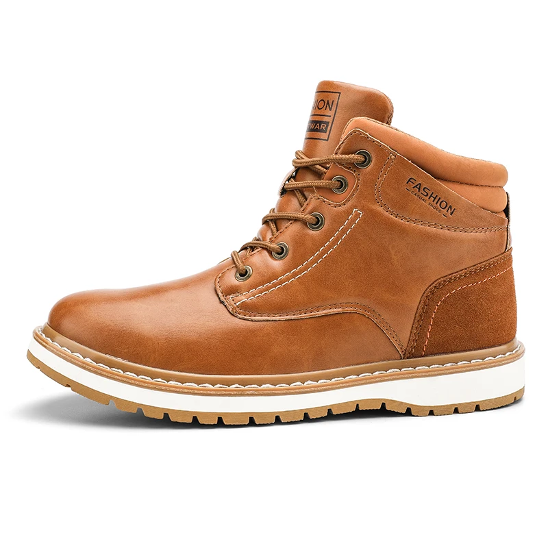 

Shoes For Men Brands Moto Bots Shoe Original High Boots Winter Leather Platform Men'S Man Shoos Fashion Outdoor Snow Motorcycle