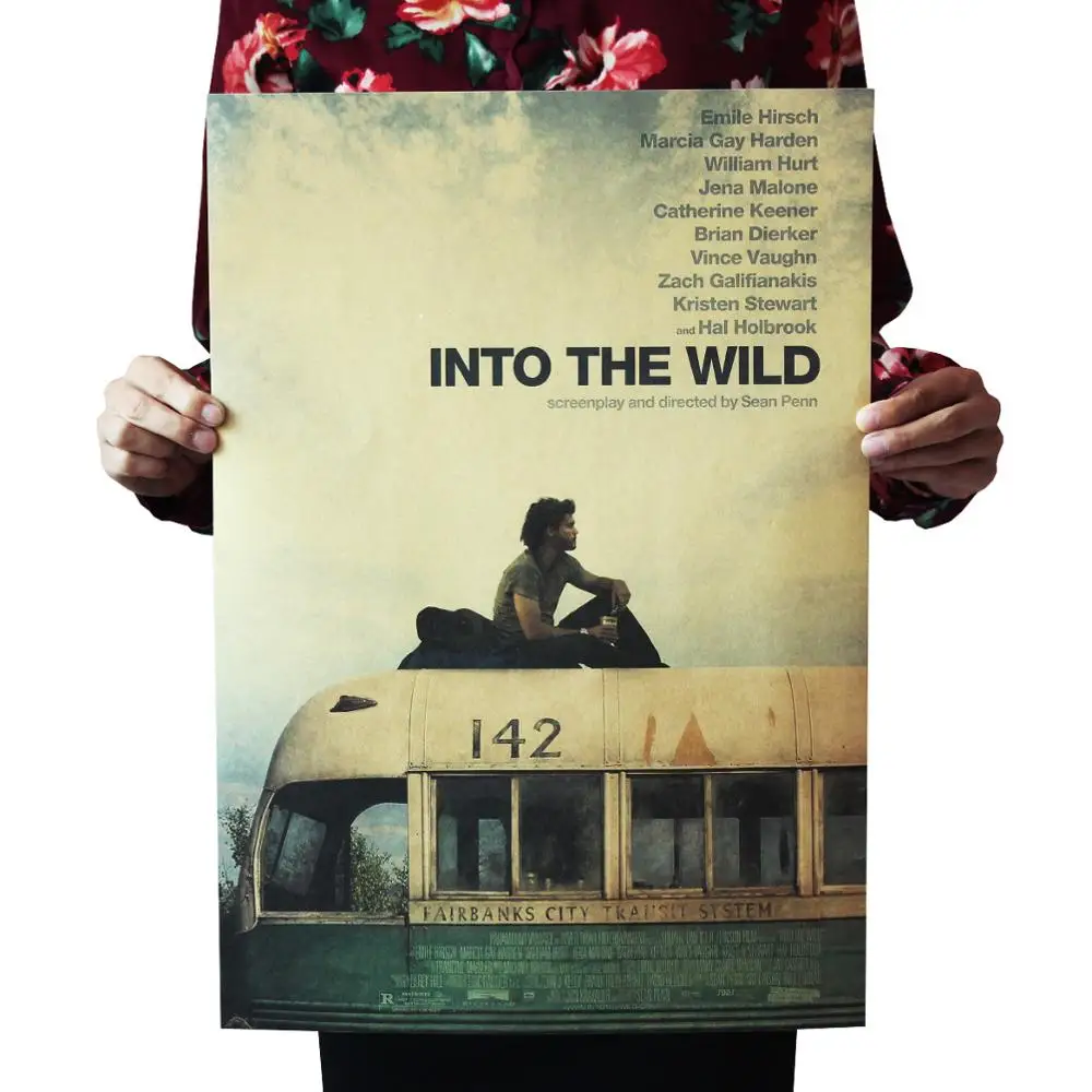 

Into the Wild Retro Posters Advertising Nostalgic Old Bar Cafe Decorative Painting Vintage Wall Sticker 51.5x36cm