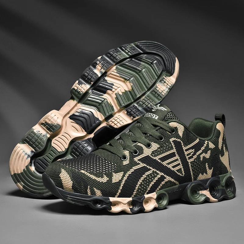 

Military Green Running Shoes for Men Women Breathable Mesh Men Combat Zapatillas Hombre Deportiva Camouflage Sneakers Women
