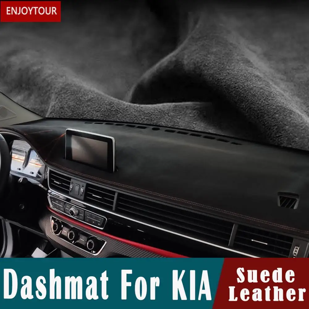 

For Kia Forte K3 Cerato Cadenza/K7 Optima/Magentis/K5 K2 KX1 KX3 KX5 KX7 NIRO Suede Leather Dashmat Dashboard Cover Pad Carpet