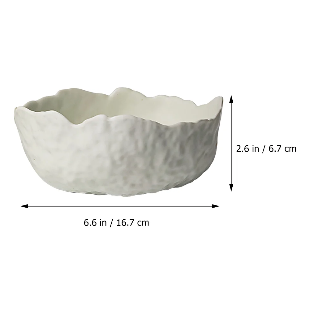 

1pc Dessert Storage Bowl Food Container Fruit Salad Plate Ceramic Tableware