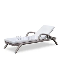 1pc outdoor rattan recliner beach chair outdoor patio hotel swimming pool open air recliner sofa bed leisure beach chair