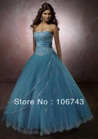 blue tulle sweetheart beading free shipping 2019 new embroidery bride prom quinceanera with jacket ball gown bridesmaid dresses