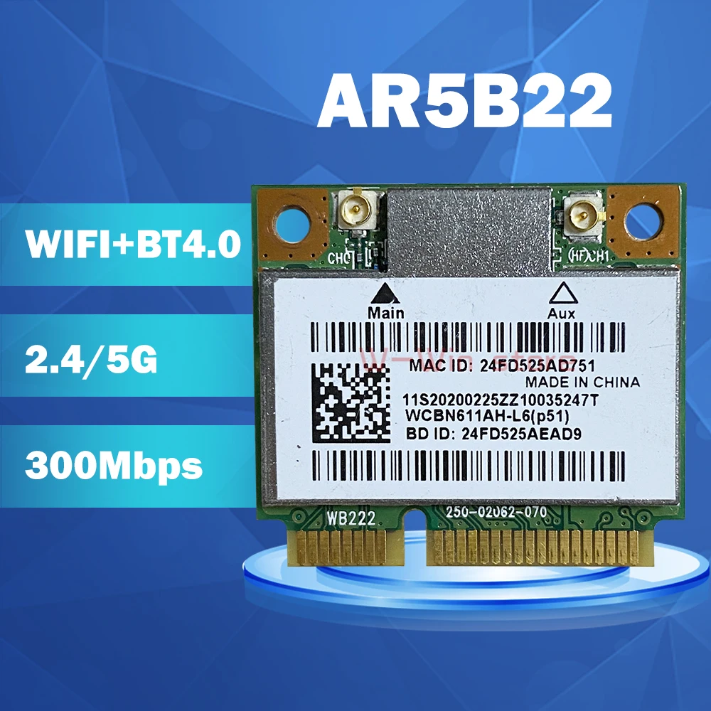 Беспроводная сетевая карта для Wifi bluetooth-карта AR5B22 AR9462 Lenovo y400 y500 y410p y510p | Компьютеры