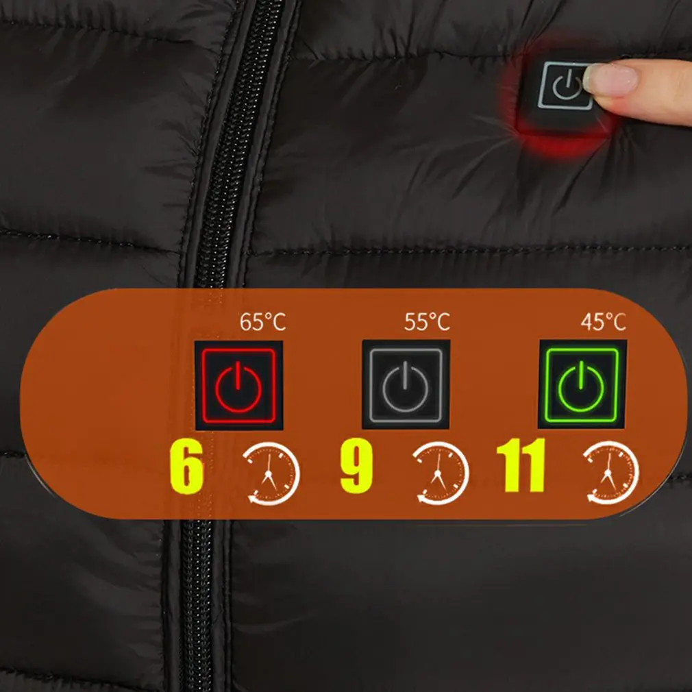 

Men Autumn winter Smart heating Cotton Vest USB Infrared Electric Heating Vest Women Outdoor Flexible Thermal Winter Warm Jacket
