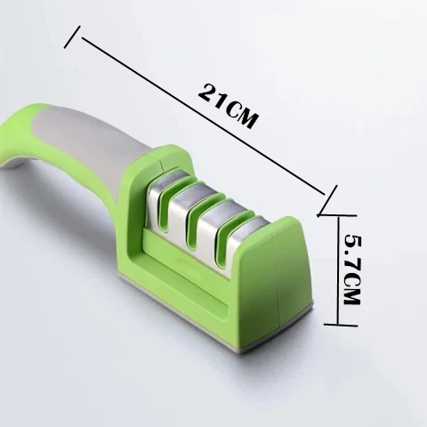 Green Точилка для ножей, 3 ступени, каменная шлифовальная машина, Вольфрамовая сталь, алмазная Керамическая точилка, инструмент, горячая Распродажа, дешевые Профессиональные кухонные аксессуары - Цвет: Green