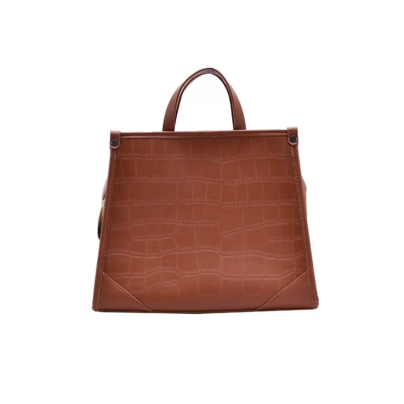 

Autumn Fashion Stone Pattern Pu Leather Handbag For Women Large Capacity Totes Bag Designer High Quality Crossbody Shoulder Bags