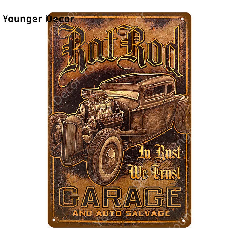 Hot Rod моторное масло металлические знаки папа гаражный Декор Автомобиль мотоциклы табличка для бара паба домашняя декоративная тарелка винтажный художественный плакат YI-054