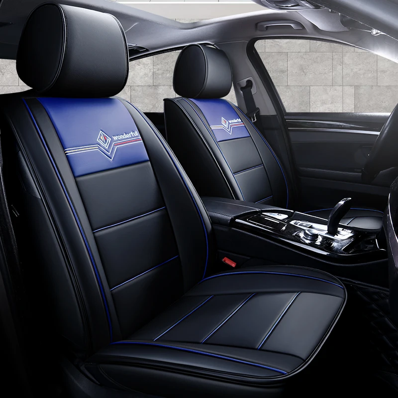 Полностью Покрытые эко-кожаные чехлы для автомобильных сидений из искусственной