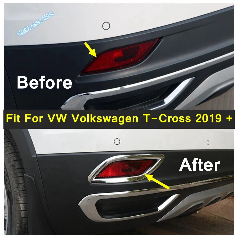 

Задние противотуманные фары Lapetus, крышка противотуманной фары, отделка, защита Бампера, Стайлинг автомобиля, 2 шт. для Volkswagen T-Cross 2019-2022, Внешни...