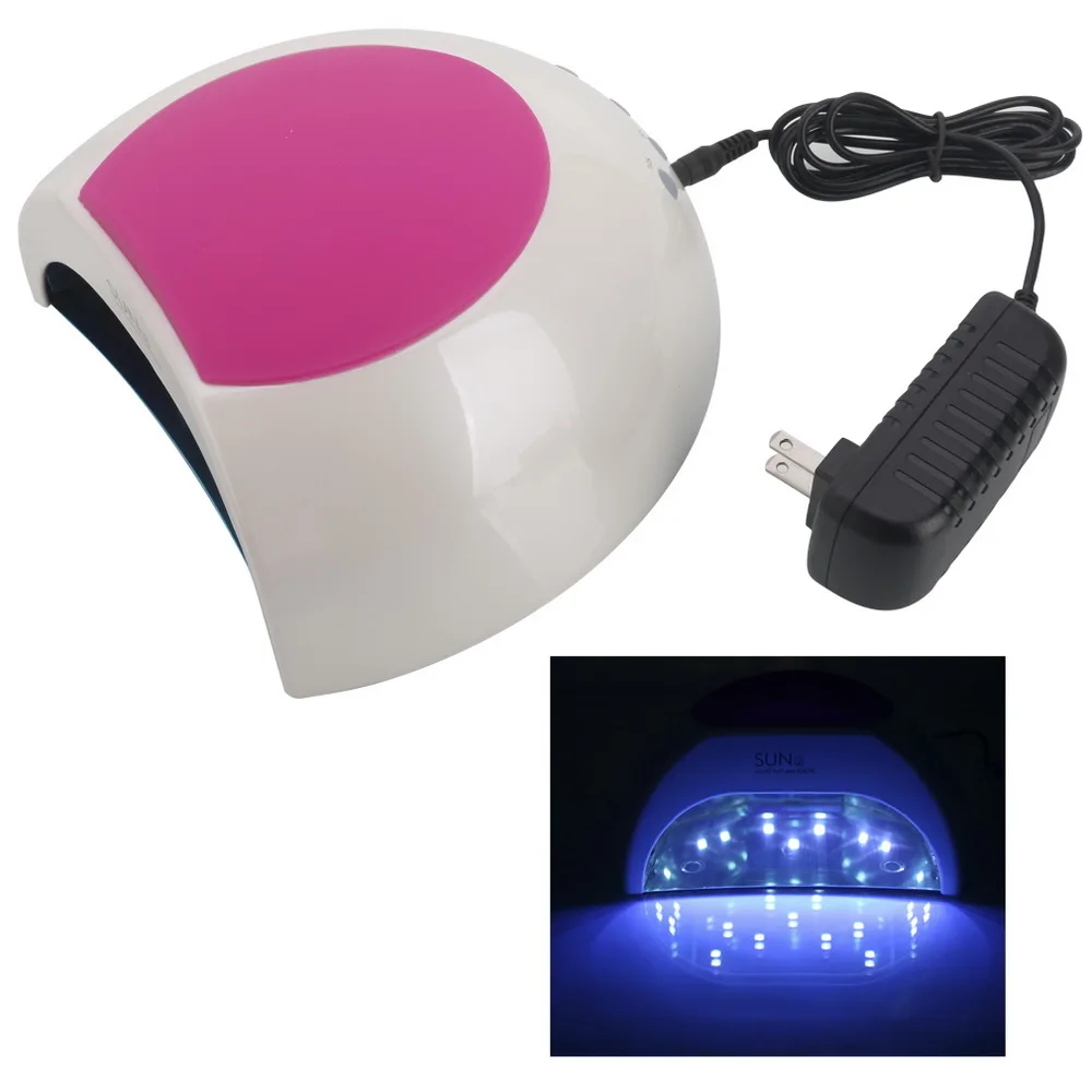 

Portable 48W White Light SUN2 Sunlight Lamp LED Light Phototherapy Nail Gel Lamp US Standard Rose Red Sun Nail Manicure Light