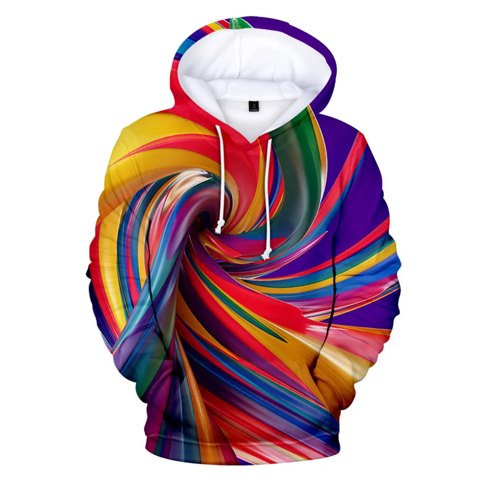 3D Printed Tie Dye Flashbacks Hoodie Mens Colorful Psychedelic Hoodies Sweatshirt Girls Oversized Pullover womens sweetshirts
