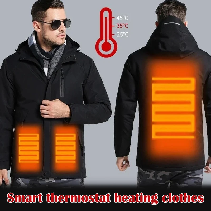 

NEW 2020 Unisex Warming Heated Vest Smart Constant Temperature Heating Jackets USB Charging One Key Heating Coat