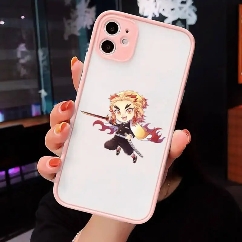 

Kyojuro Rengoku Demon Slayer anime Phone Case matte transparent For iphone 7 8 11 12 plus mini x xs xr pro max cover