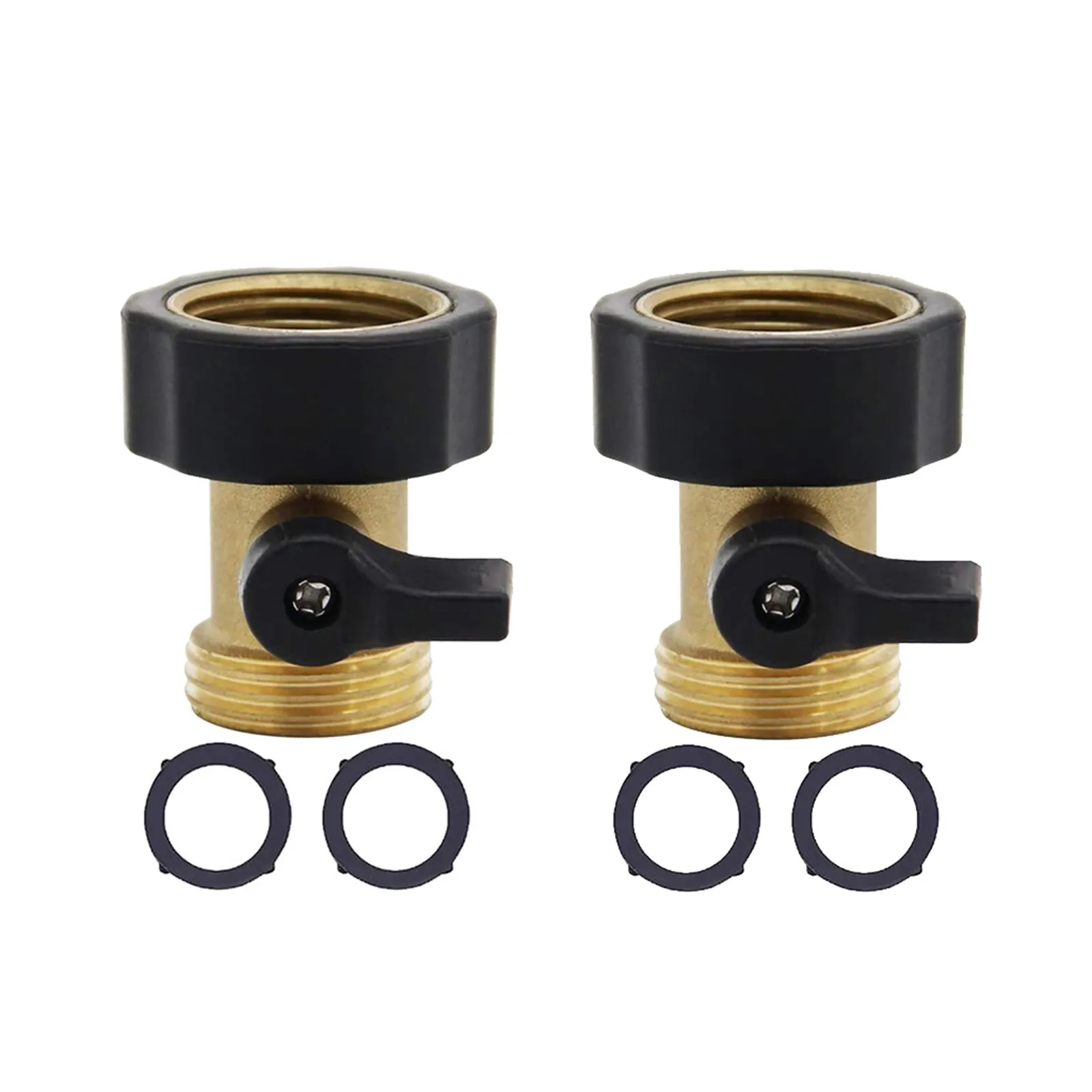 

Garden Hose Connector Garden tap water pipe connection device 37x45x51mm Super Heavy Duty 3/4 Inch Brass Water Shut Off Valves