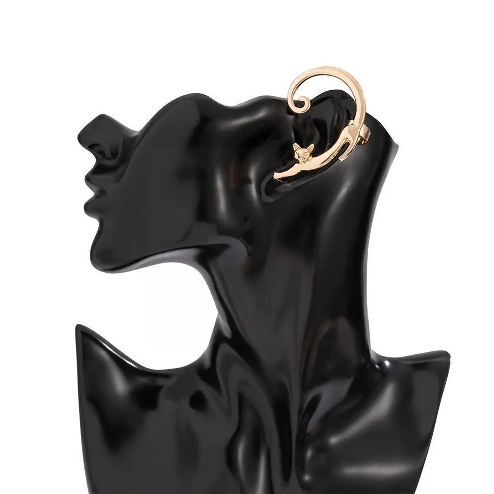 

Cute Cat Clip On Earrings Ear Cuff Earrings For Women Single Ear Wrap Earcuff Boucle D'oreille Clip Orecchini Fashion Jewel Q8A2