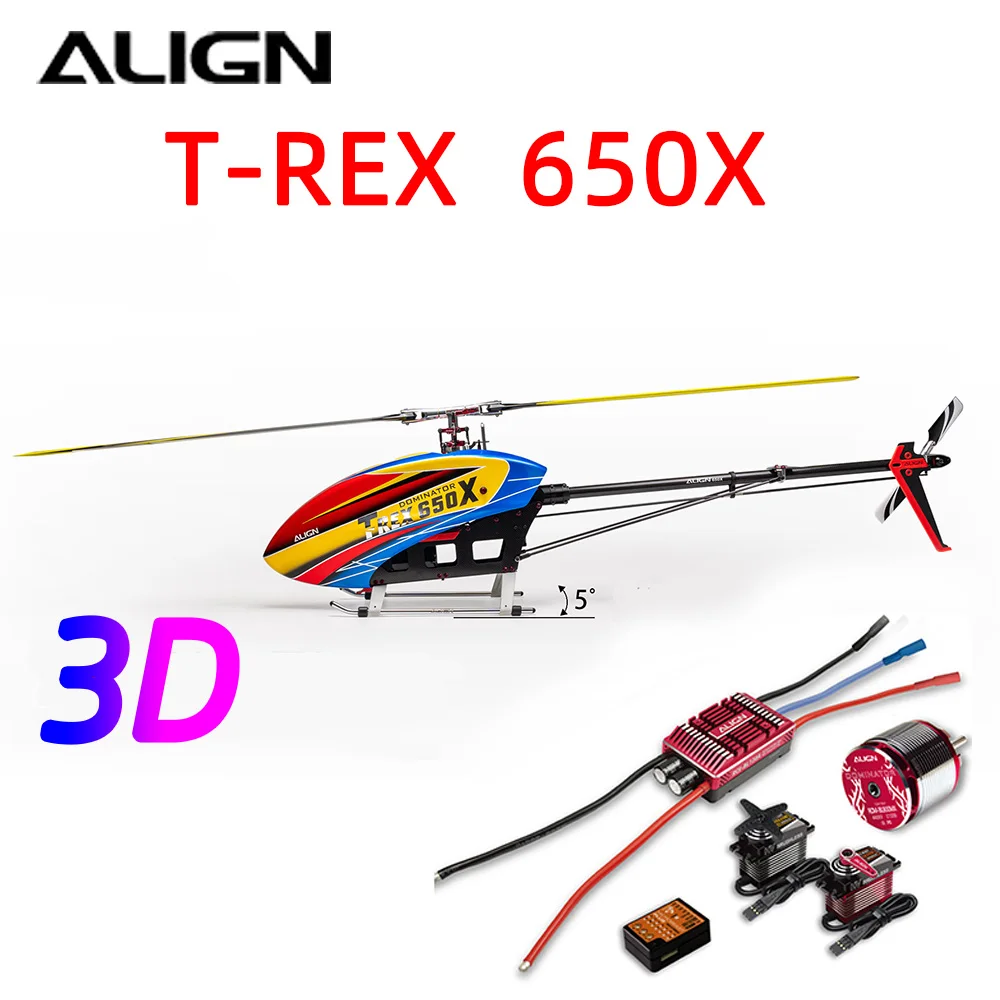 Радиоуправляемый вертолет ALIGN T-REX 650X FBL 2 4 ГГц 6 каналов 3D Flybaless Torque Tube 600 700 - купить
