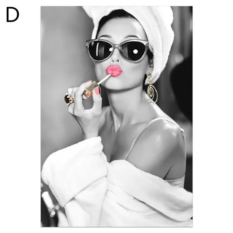 

Fashionable Sexy Black And White Woman Decorative Canvas Painting Nordic Wall Picture For Living Room Decoration Home Decor