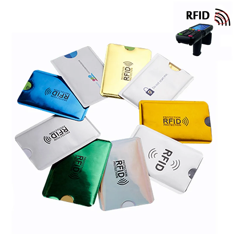 5 шт. Анти Rfid NFC Алюминиевый бумажник Блокировка считыватель банк держатель для