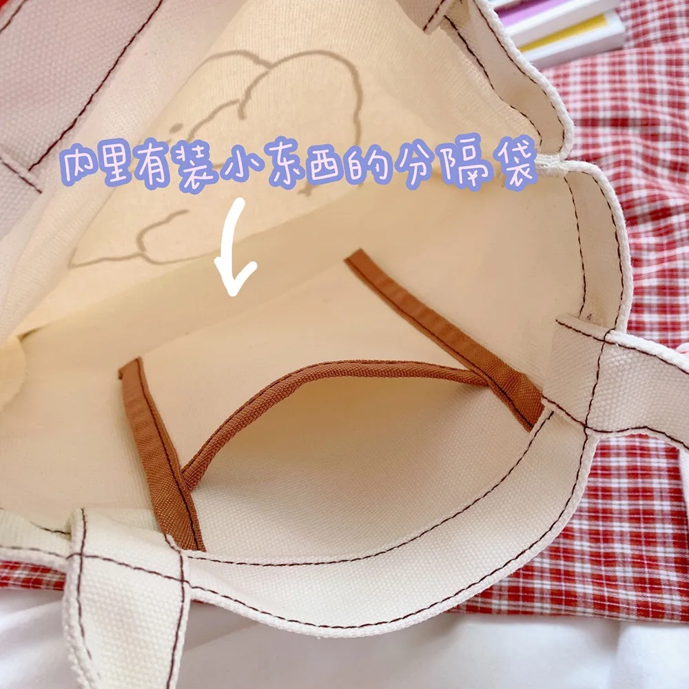 Bentoy корейская модная сумка через плечо с медведем Холщовая Сумка для девочек