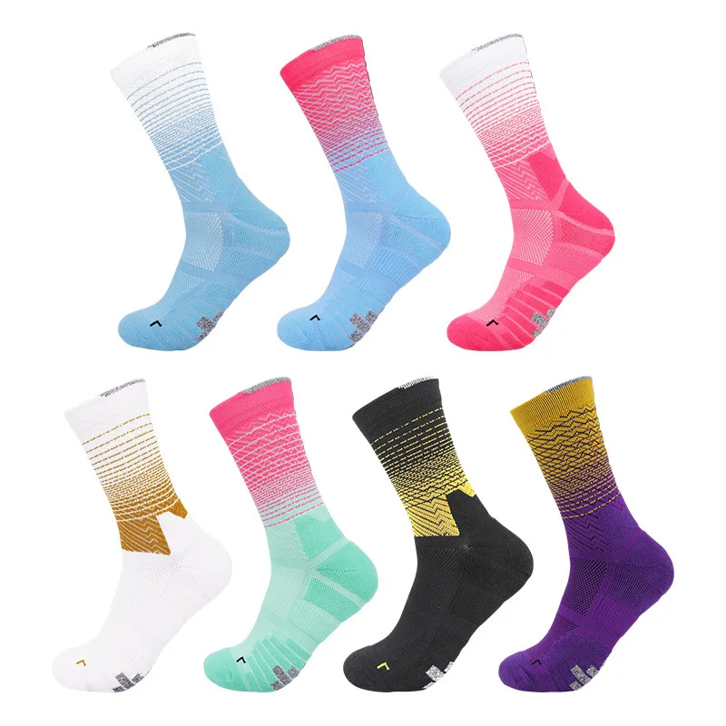 

New High Quality Men's Thick Breathable Elite Basketball Socks Riding Cotton Towel Bottom Outdoor Sports Socks Men Running Socks