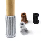 4 шт. ножка стула диванных чехлов одноцветное Цвет Вязание Стол ног носки с резиновой нескользящей подошвой стул носки для защита для мебели для домашнего декора