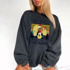 Я просто хочу поработать в своем саду и играть с моими цыплятами, забавные женские свитера с принтом, пуловеры с вырезом на плечах, Осенние топы для девочек