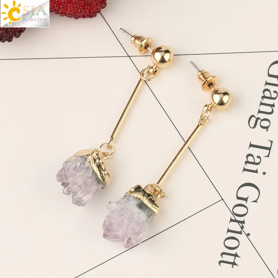 CSJA брендовые ювелирные изделия натуральный кварц кристалл драгоценные камни