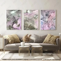 marble pattern abstract poster rendering ink wallpaper pink canvas painting vintage home decoration printing picture craft