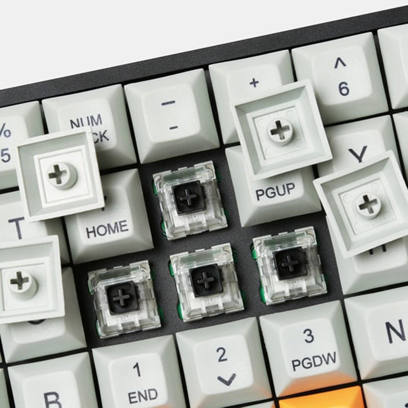 Due Sub 106 ключ DSA Keycaps серо желтый толстый PBT для механической клавиатуры на заказ Xd75re