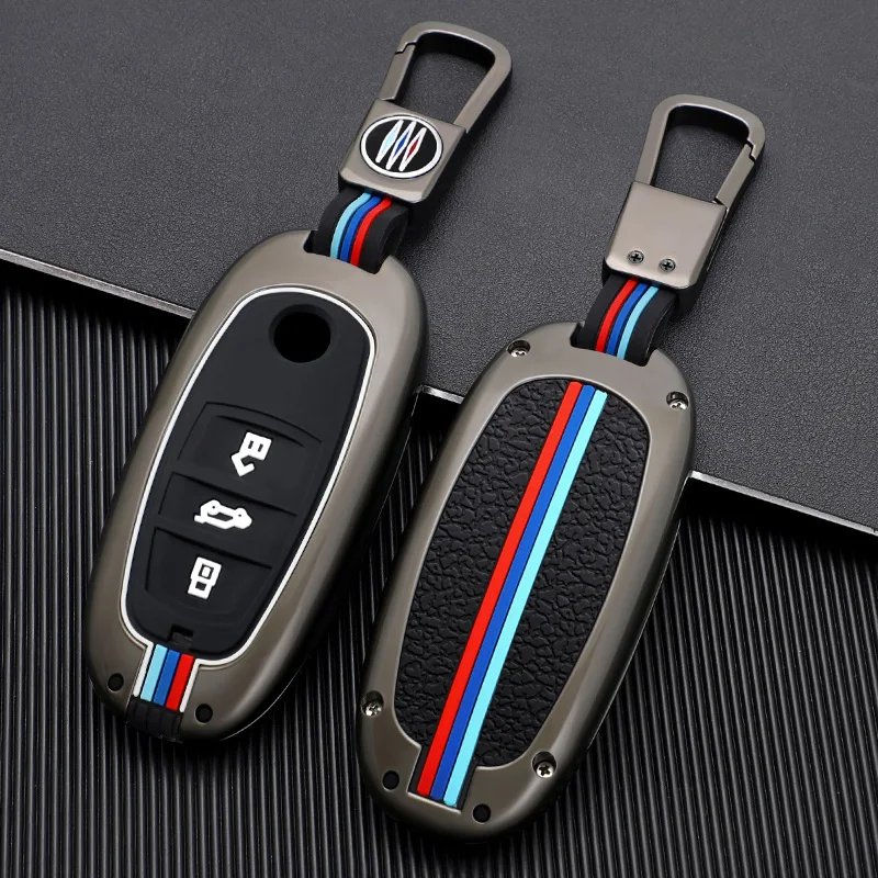 

Zinc Alloy Remote Control Car Key Cover Skin Case for Volkswagen VW Touareg 3 Button Smart Key Protect Shell
